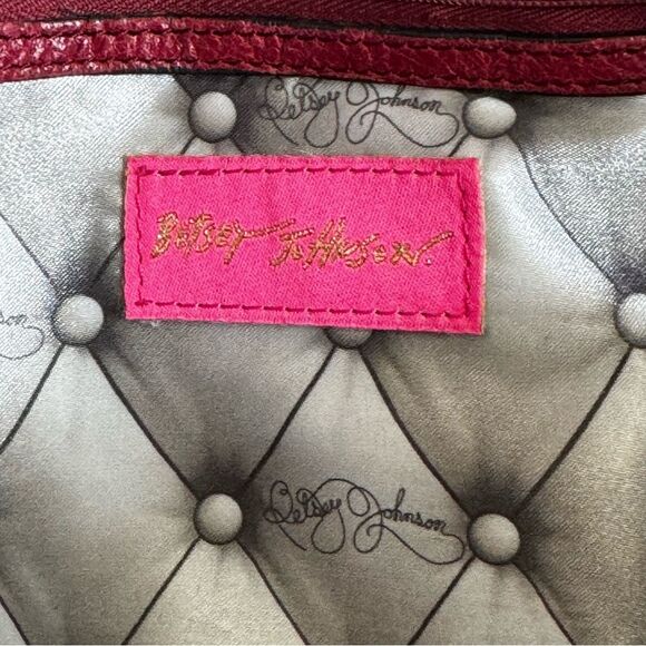 Vintage Betsey Johnson y2k Red Gold Large Hobo Bag - Picture 7 of 7